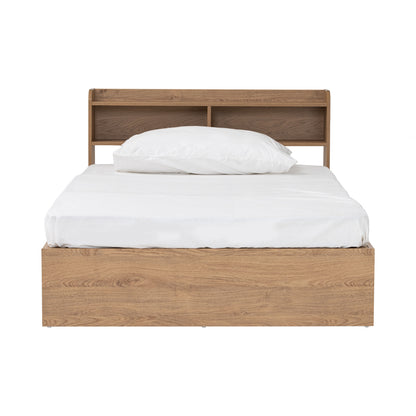 2 Drawers Storage Oak Super Single Bed