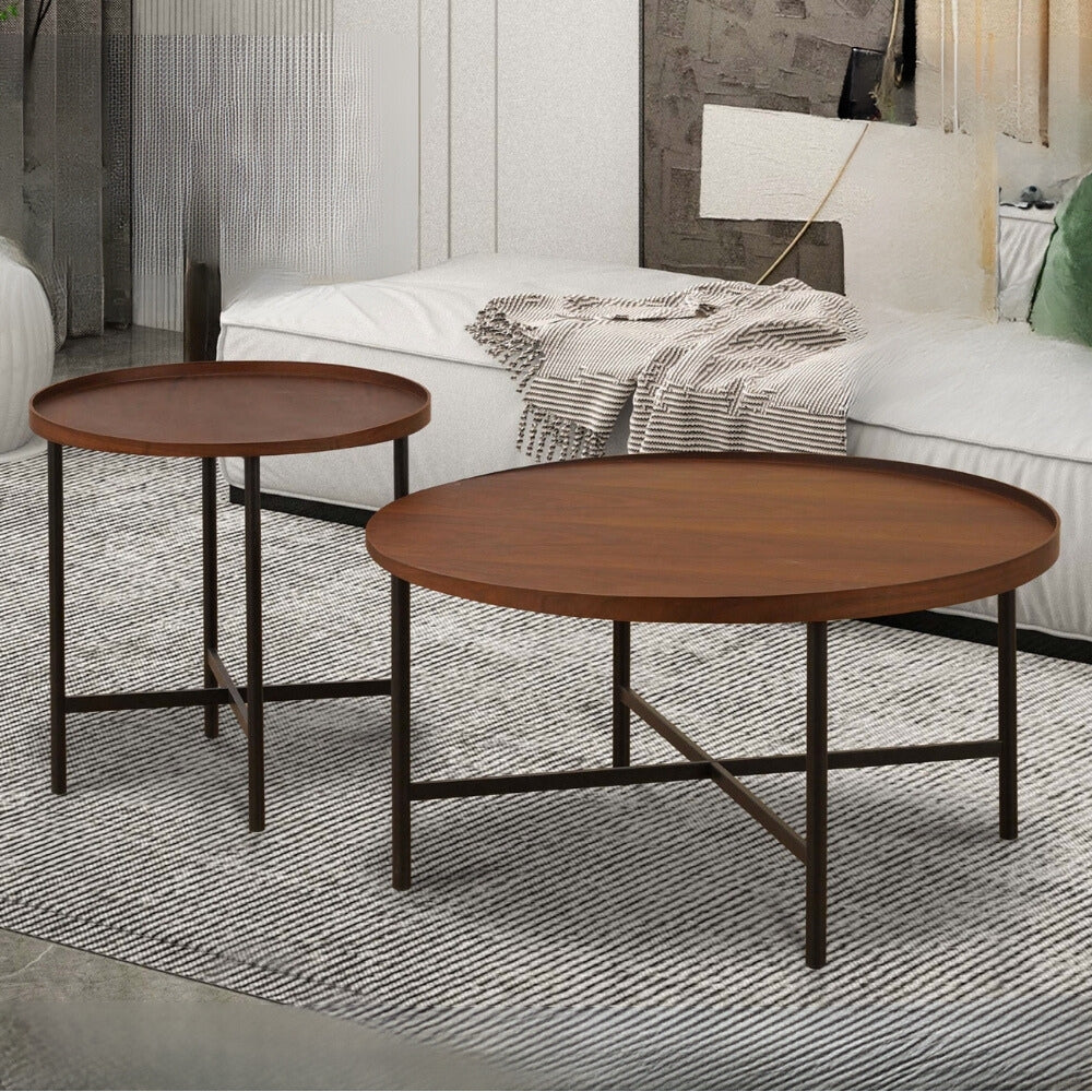 Wood Veneer Top Coffee Table