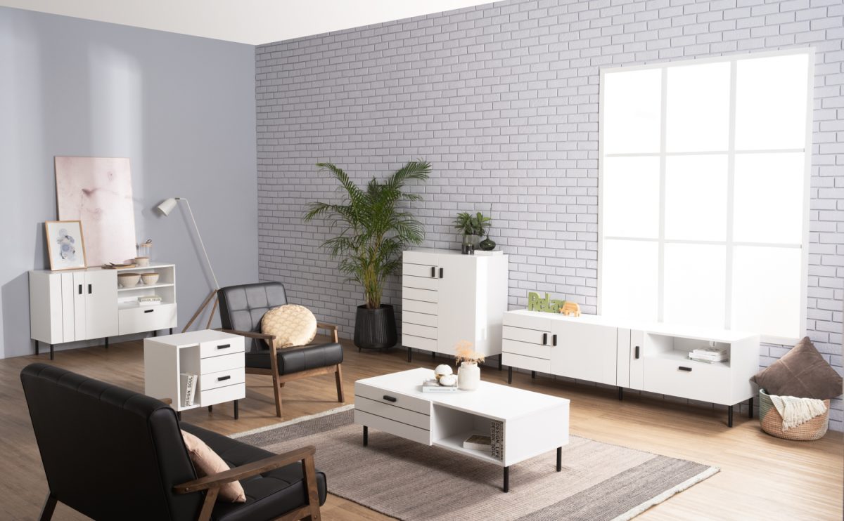 1.2M White Sideboard