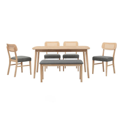 6 Seater Dining Set With Bench