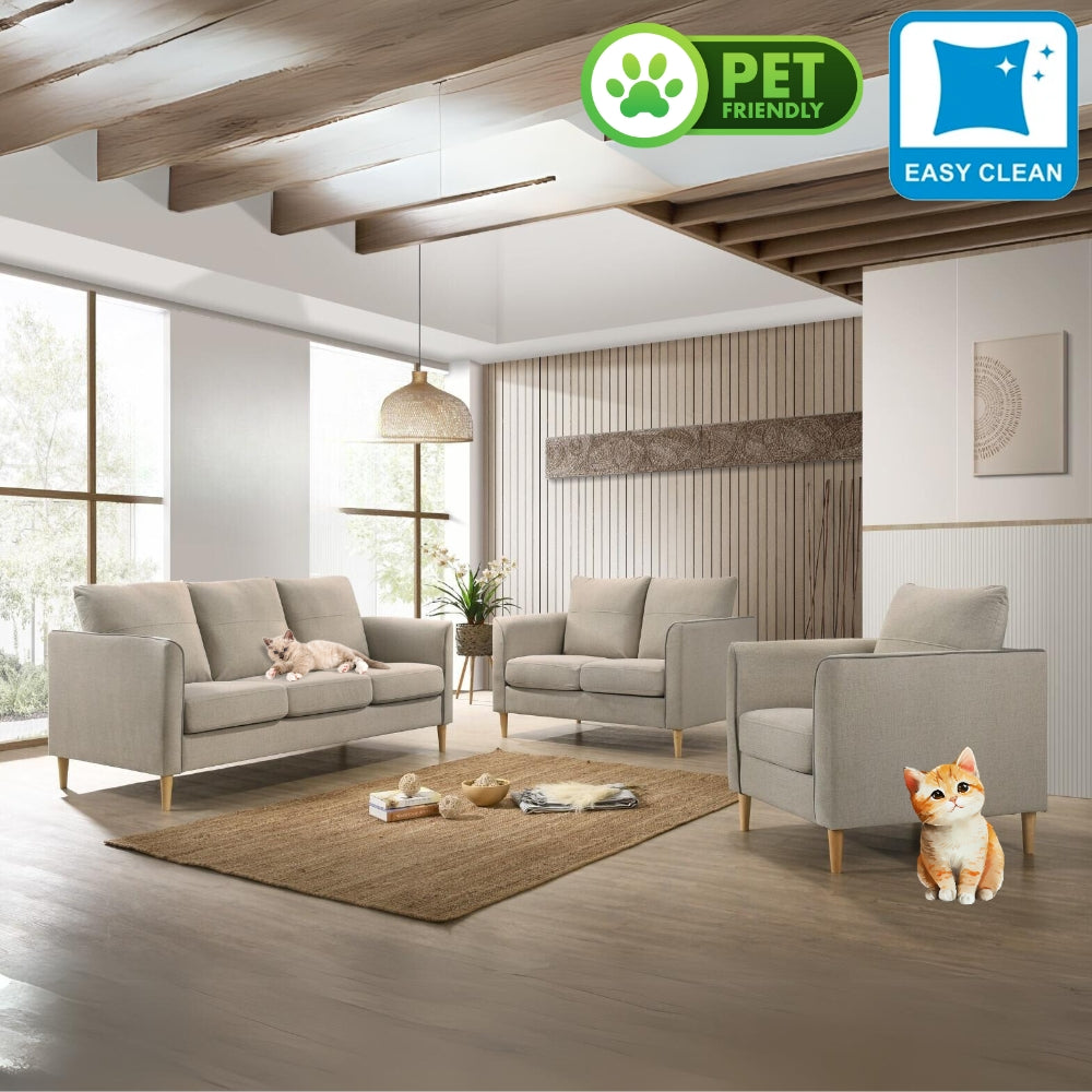 Pet Friendly 1+2+3 Seater Sofa Set