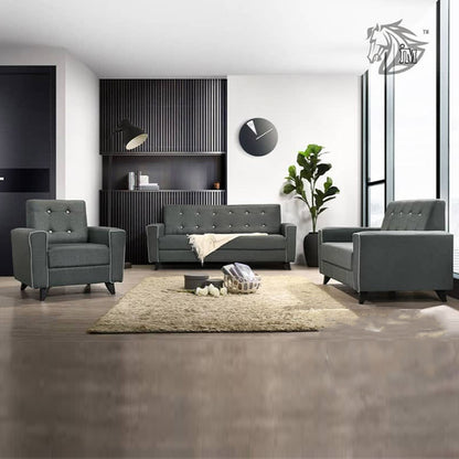 1+2+3 Seater Dark Grey Sofa Set