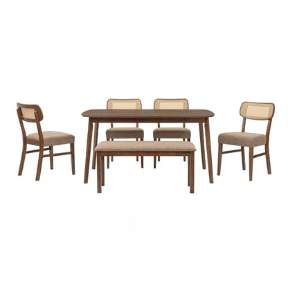 6 Seater Dining Set With Bench